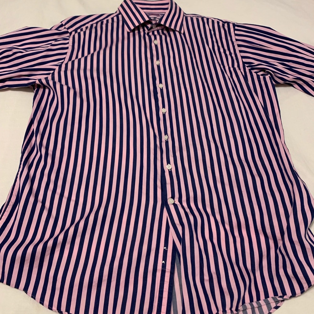 Men’s Lorenzo Umomo Dress Shirt Size 17 Neck 32/33
